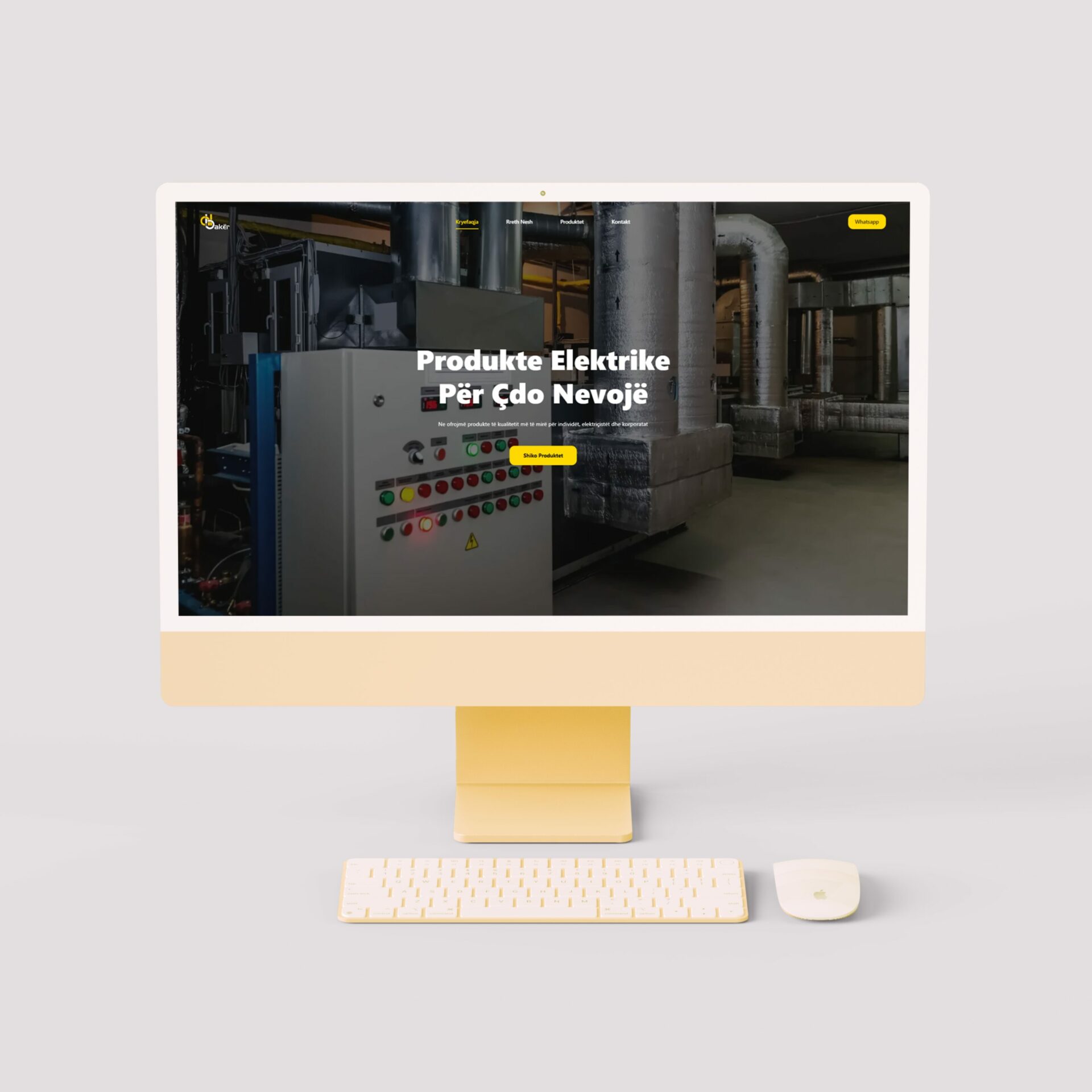 Website Development for Albbaker, a local shop in Tirana operates in industrial & electrical field