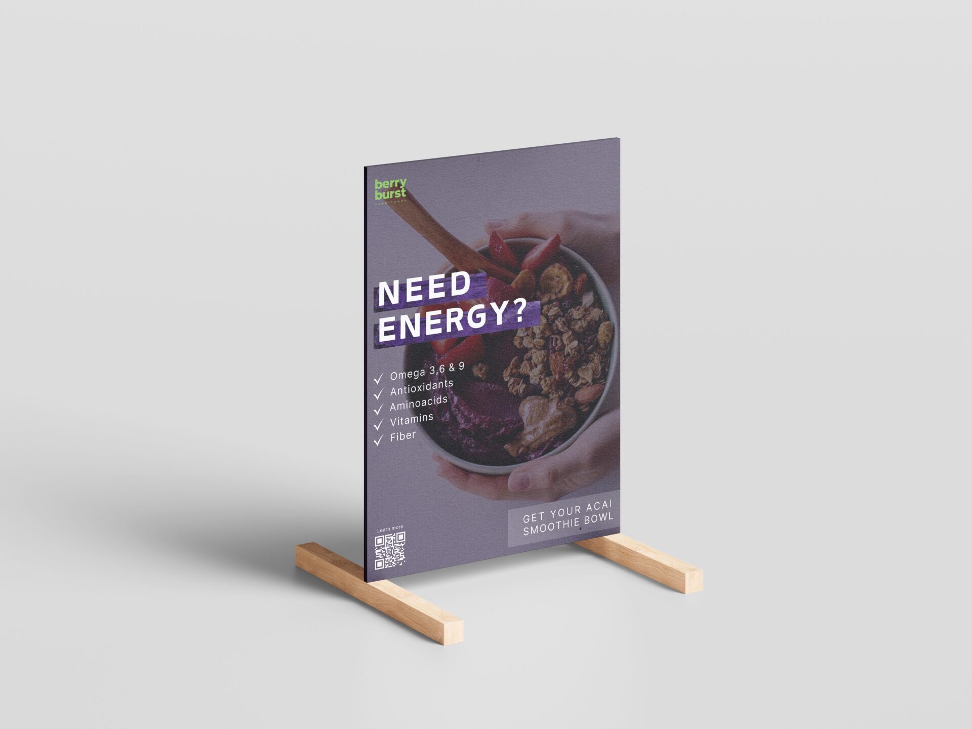 Poster Design for Berry Burst, a company based in New York